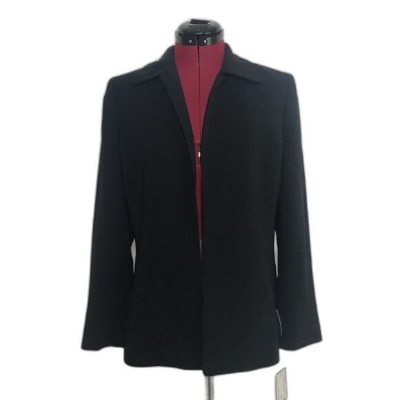 Kasper Blazer Women's Size 8 Midnight Blue Open Front Long Sleeve NWT - Picture 7 of 7